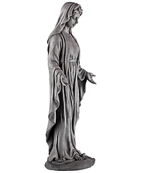 John Timberland Virgin Mary Statue Sculpture Catholic Decor Outdoor Garden Front Porch Patio Gray Stone Finish Ceramic 29" Tall