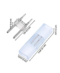 Yescom DELight 10 Sets 2 Wire Splice Connector with Pins for 7x14mm Led Neon Rope Light