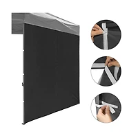 InstaHibit 1080D Privacy Sidewall UV30+ 120g Fits 10x10ft Canopy Gazebo 2 Pieces