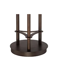 Franklin Iron Works Libby Rustic Farmhouse Table Lamp 30" Tall Bronze Metal Led Amber Seeded Glass Shade for Bedroom Living Room Bedside Nightsta