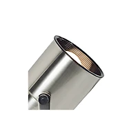 Pro Track Set of 2 Small Uplighting Indoor Accent Spot-Lights Plug-In Floor Plant Home Decorative Brushed Nickel Finish 8" High