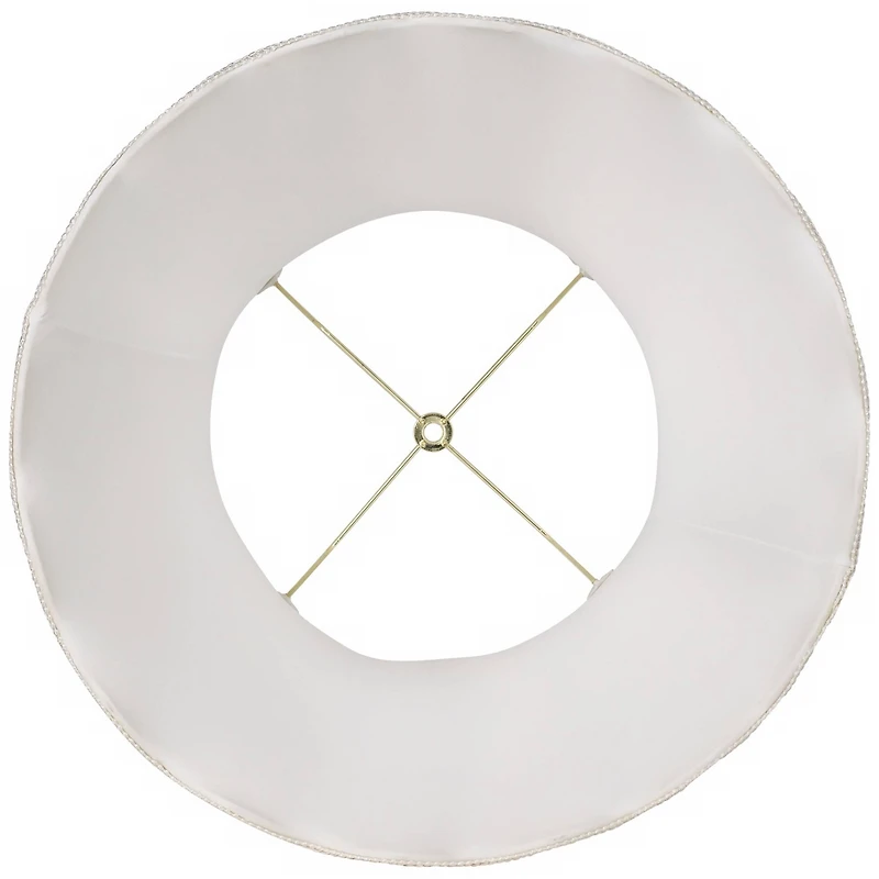Imperial Shade Creme Large Scallop Bell Lamp Shade 12" Top x 18" Bottom x 18" Slant x 17.5 High (Spider) Replacement with Harp and Fini