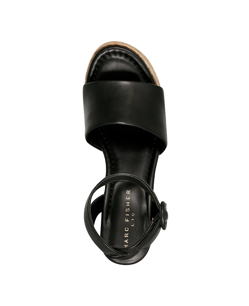 Marc Fisher Ltd Women's Palyca Block Heel Open Toe Dress Sandals