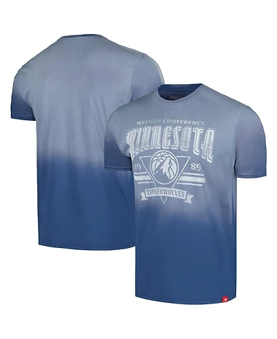 Sportiqe Men's and Women's Blue Minnesota Timberwolves Bingham Sun-Fade T-Shirt