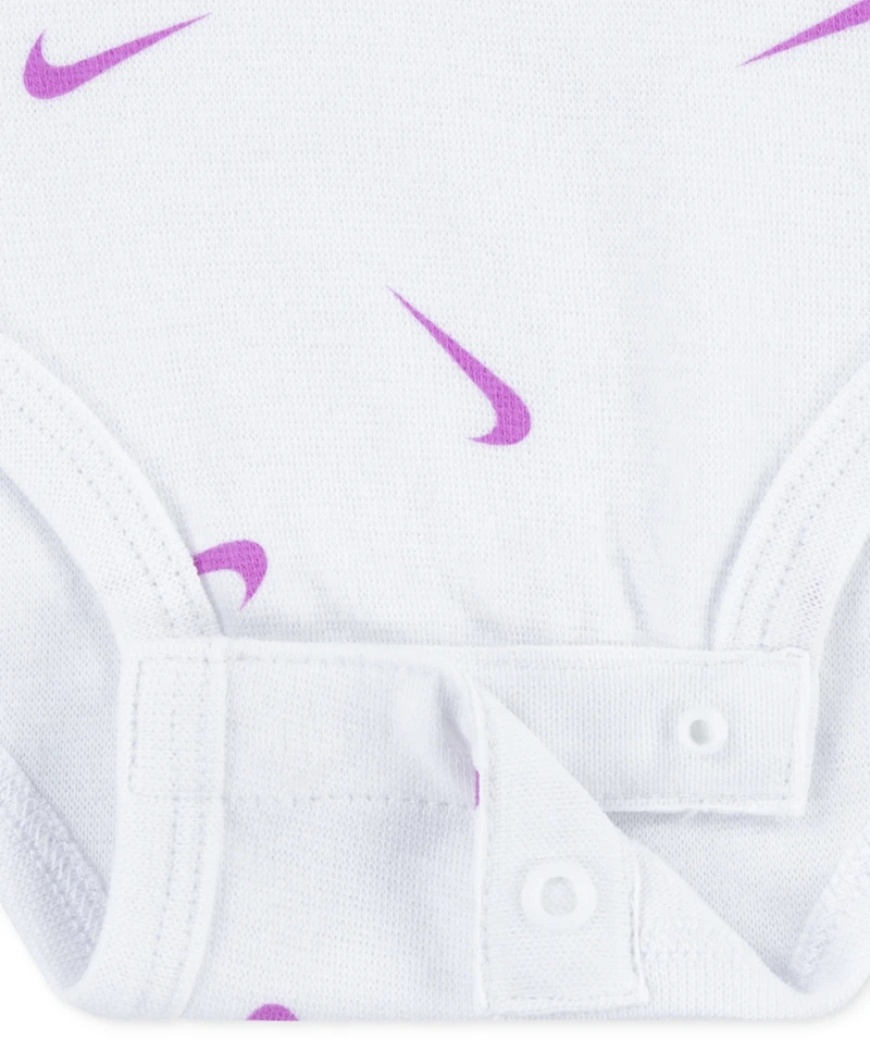 Nike Baby Boys or Girls Essentials Bodysuits, Pack of 3