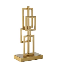 360 Lighting Gale Modern Mid Century Table Lamps 26" High Set of 2 Brushed Gold Grid Metal White Shade for Bedroom Living Room Bedside Nightstand
