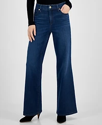 I.n.c. International Concepts Petite High-Rise Wide Leg Jeans, Created for Macy's