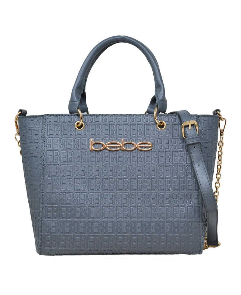 Bebe Celia Embossed Logo Satchel Bag