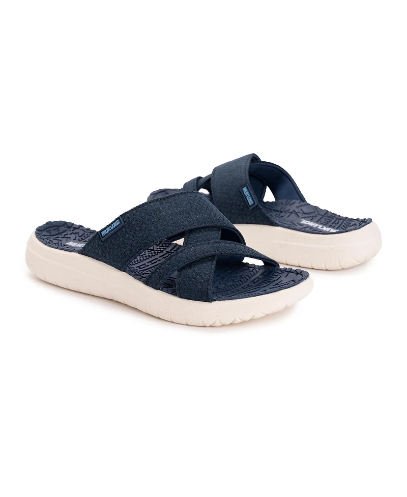 Muk Luks Women's Sassy Cross-Over Slide Sandal