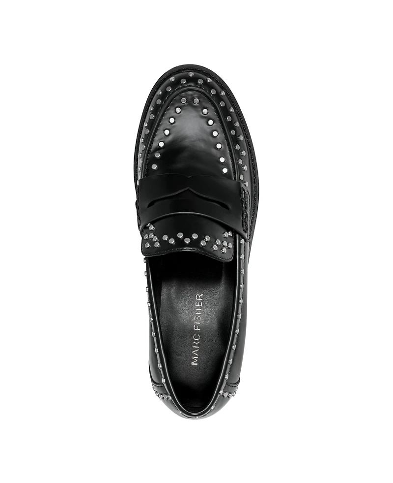 Marc Fisher Women's Yolo Slip-On Embellishment Casual Penny Loafers