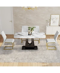 Ultra-Modern Dining Table for 6-8, Multipurpose and Easy Assembly