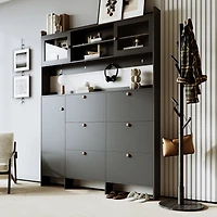 Streamdale Multifunctional Shoe Cabinet with Storage & 6 Drawers