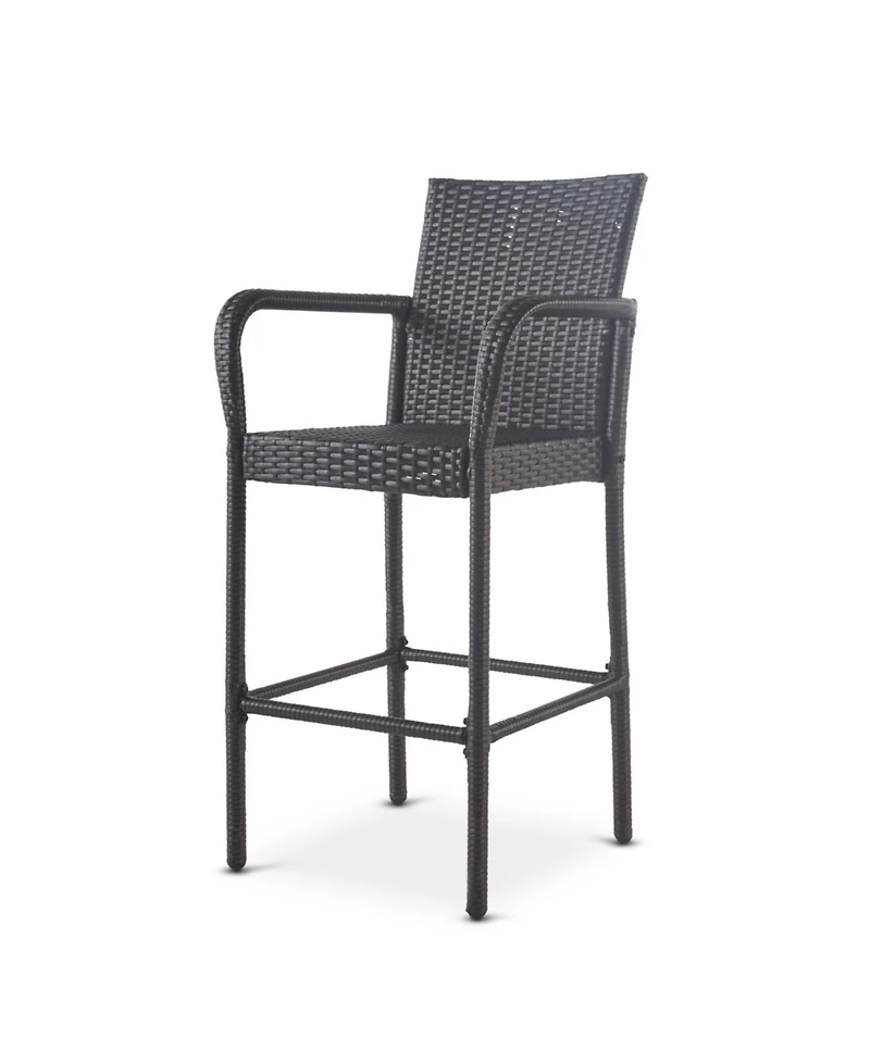 Streamdale Wicker Outdoor Barstools (Set of 2)