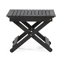 Streamdale Outdoor Folding Wooden Side Table, Dark Gray, 15"D x 22.75"W x 18.25"H