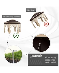 Foldable Pop-Up Gazebo with Carrying Bag for Outdoor Activities