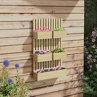 Adjustable Raised Bed with Trellis for Climbing Plants