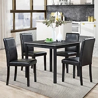Streamdale Contemporary Elegance Wooden Dining Table and Upholstered Chairs