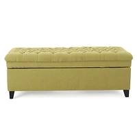 Streamdale Juliana Fabric Storage Ottoman Green, 50" x 20.5" x 18.2