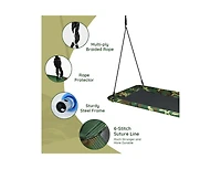Slickblue Toddler Outdoor Platform Tree Swing with Heavy-Duty Straps and Comfortable Seat
