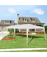 Slickblue 10 x 30 Feet Gazebo Canopy Tent with Connection Stakes and Wind Ropes