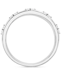 Diamond Mini Cluster Stack Band (1/6 ct. t.w.) 10k White Gold, Created for Macy's