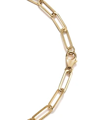 Citrine (2-1/5 ct. t.w.) & White Topaz (5/8 Framed Paperclip Link 18" Pendant Necklace 14k Gold-Plated Sterling Silver (Also Sky Blue