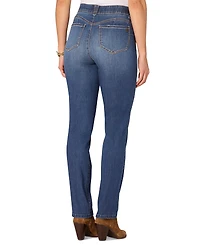 Democracy Petite "Ab"solution Straight-Leg Jeans