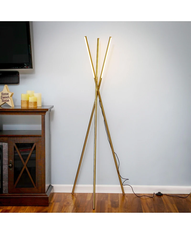 Stix 60" Dimmable Led Modern Tripod Floor Lamp