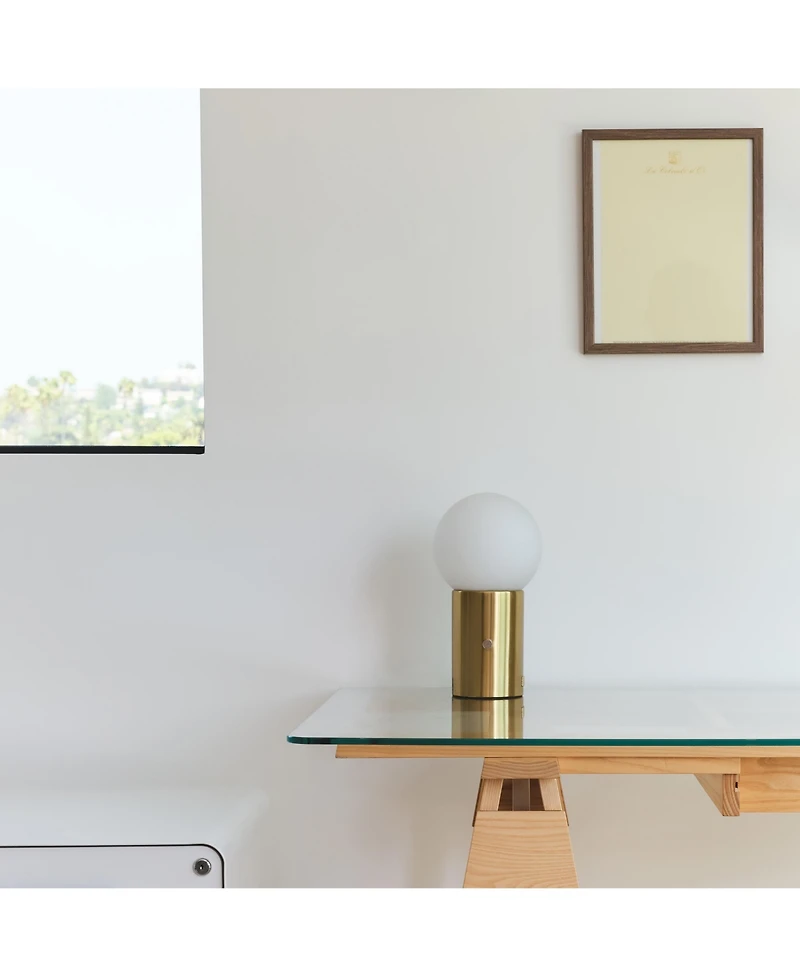 Kai 11" Dimmable Led Cement Modern Table Lamp