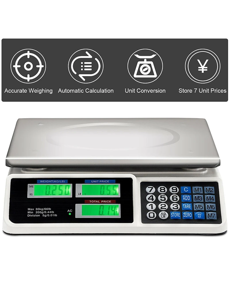 Sugift 66 lbs Digital Weight Food Count Scale for Commercial