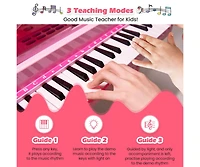 37 Keys Kids Piano Keyboard with Stool and Piano Lid