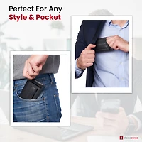 Alpine Swiss Mens Rfid Safe Slim Magnetic Money Clip Leather Front Pocket Wallet