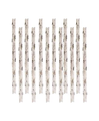 Slickblue Rustic Birch Log Bundle With Snowy Accents For Decor (Set of 12)