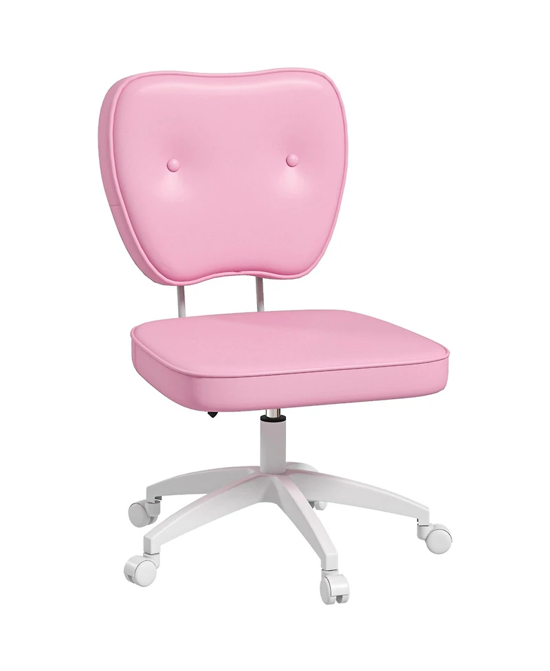Vinsetto Pu Leather Office Chair for Home Vanity, Armless,