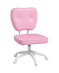 Vinsetto Pu Leather Office Chair for Home Vanity, Armless,