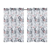 Kate Aurora Rooster Toile Complete 3 Pc Cafe Kitchen Curtain Tier And Valance Set