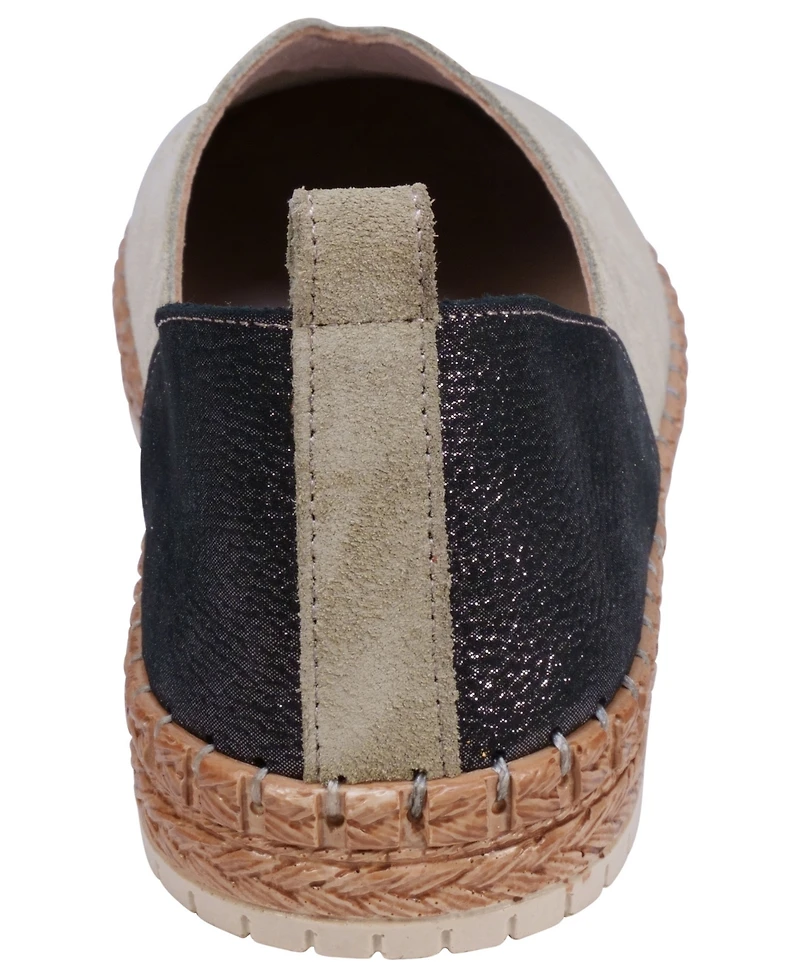Cools 21 Women's Paisley Two Tone Suede Slip-On Flats