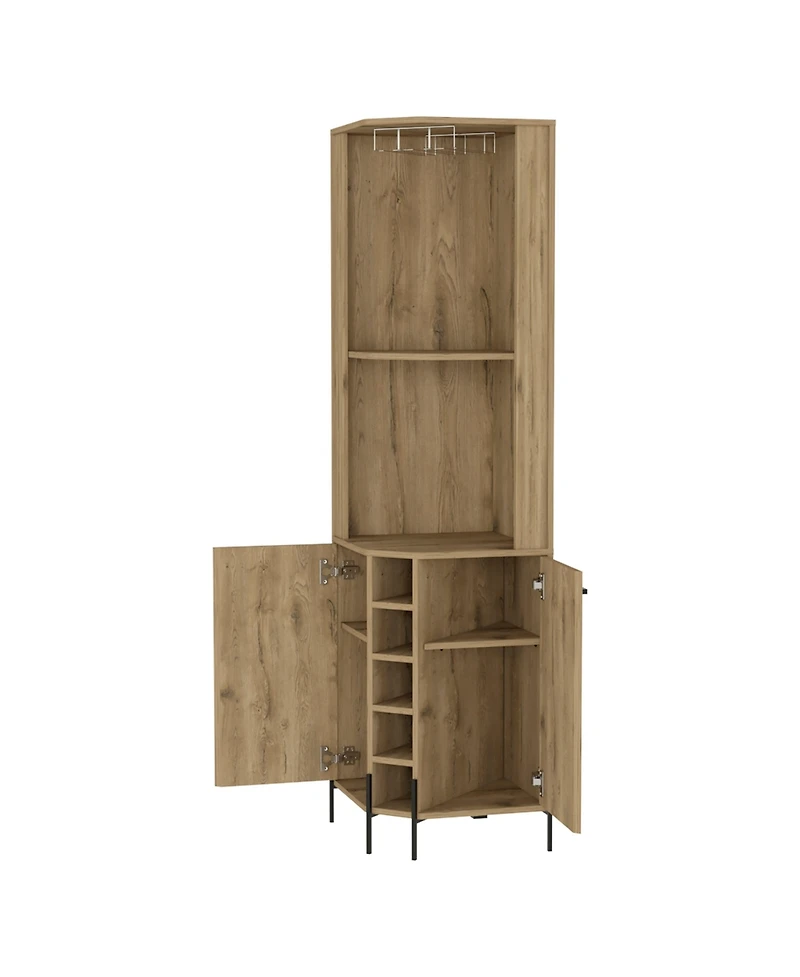 Fm Furniture Reese Corner Bar Cabinet