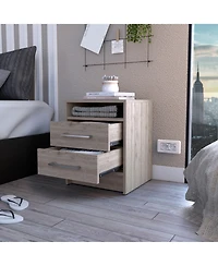 Fm Furniture Philadelphia Nightstand, Two Drawers