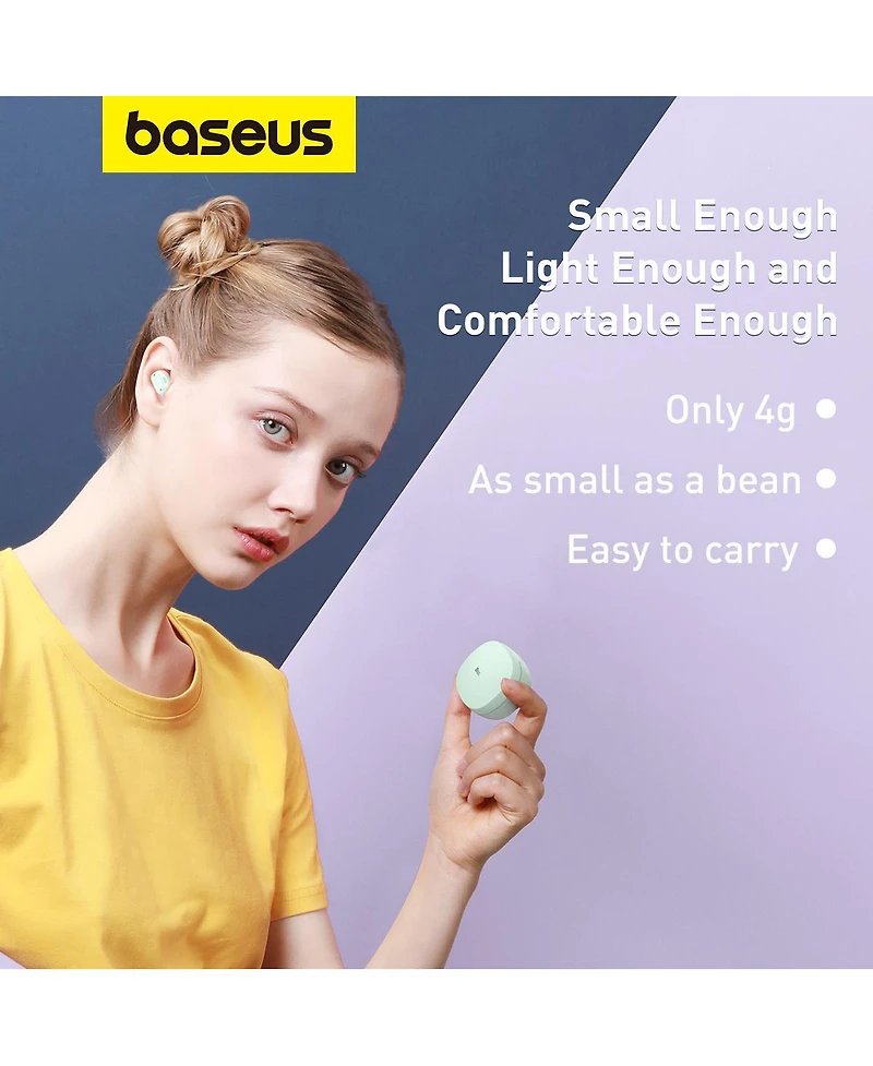 Baseus Bowie WM01 True Wireless Earbuds Bluetooth Headphones - White