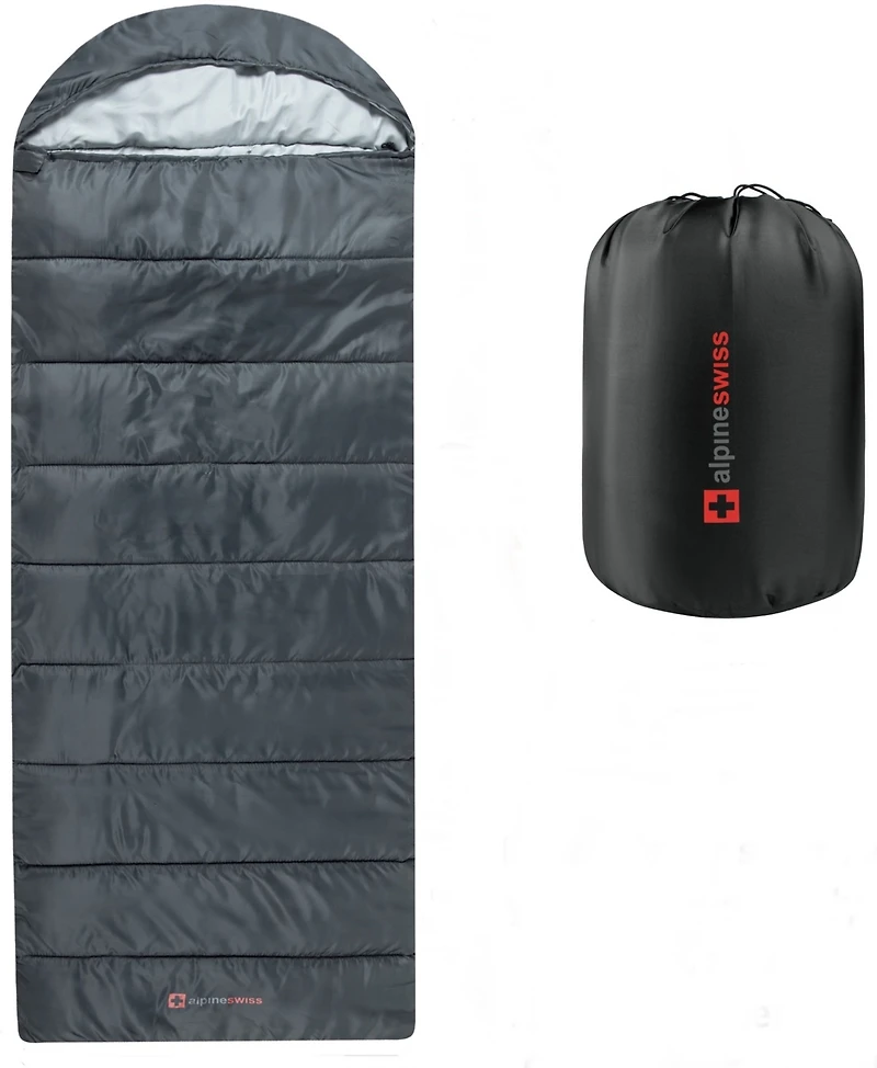 Alpine Swiss Sleeping Bag Adult Waterproof All Season Camping Backpacking Hiking