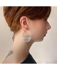 Iris Hoops Silver Large
