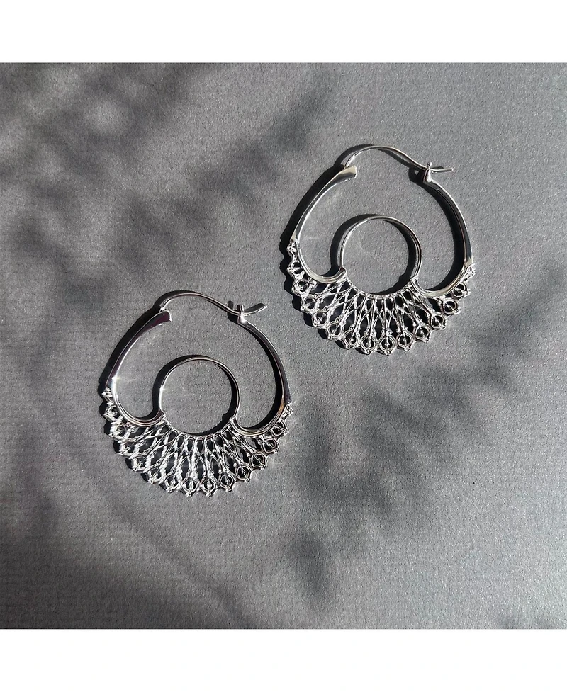 Astor & Orion Iris Hoops Silver Small