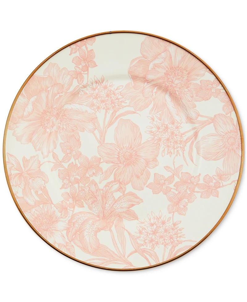 Mackenzie-Childs Rosy English Garden Salad/Dessert Plate