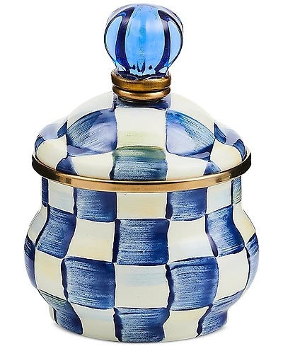 Mackenzie-Childs Royal Check Lidded Sugar Bowl