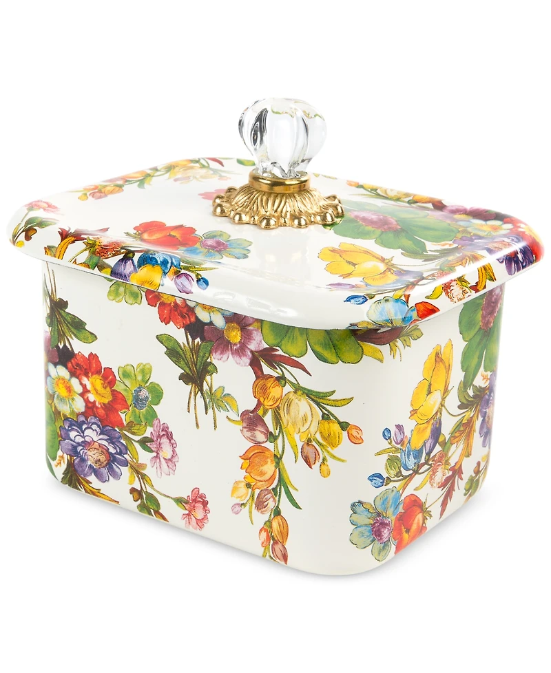 Mackenzie-Childs White Flower Market Recipe Box