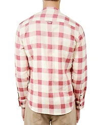 Brooklyn Brigade Men's Nash Moisture-Wicking Check Button-Down Mandarin Shirt