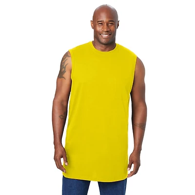 KingSize Big & Tall Shrink-Less Longer-Length Lightweight Muscle Pocket Tee