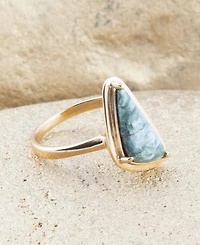 Barse Alpine Genuine Green Seraphinite Abstract Ring