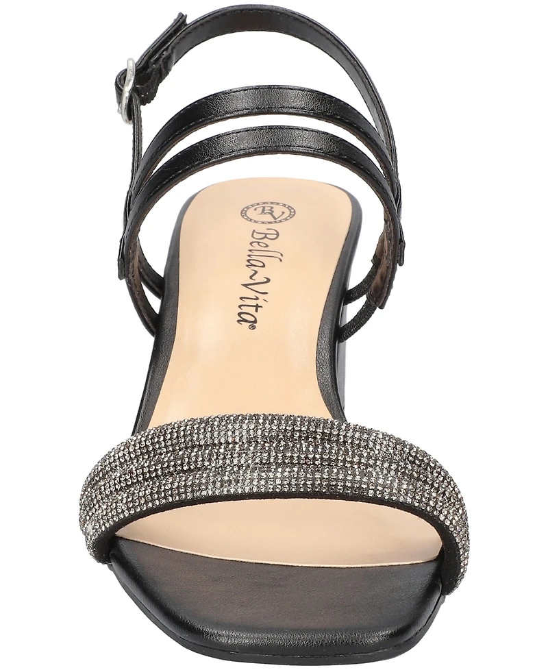 Bella Vita Women's Majesty Square Toe Block Heel Sandals
